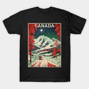 Canada Starry Night Vintage Poster Tourism T-Shirt